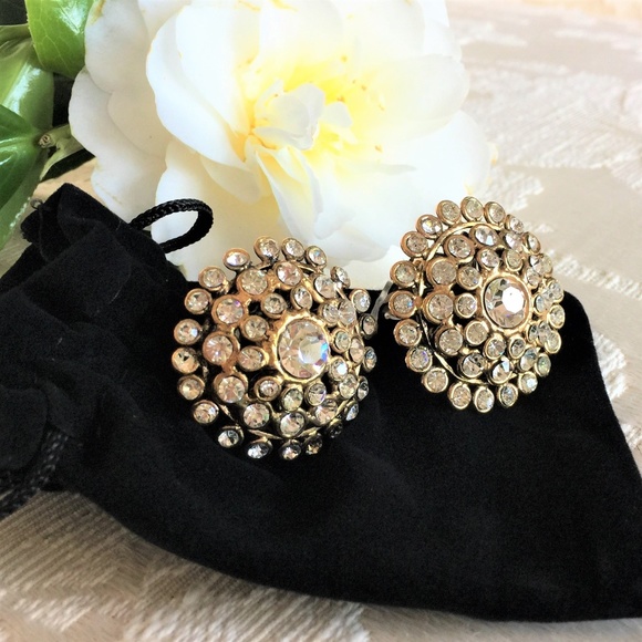 CHANEL Jewelry - CHANEL “TRIPLE ROW 44 SUNBURST EARRINGS